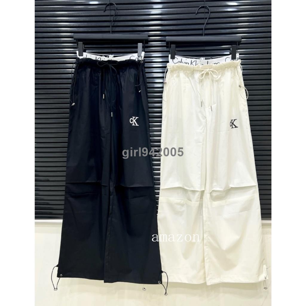 田口純也-日本の購入代理店 Calvin Klein JENNIE同款 女士休閒褲 降落傘褲 百搭 束口工裝褲 百搭