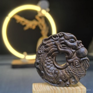 💥桃園倉庫出貨💥 沉香木魚化龍天然實木鵰刻男女士隨身盤玩把玩手把件創意收藏掛件
