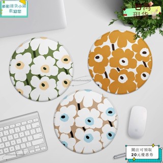 🪐熱賣單品🪐滑鼠墊設計師花朵碎花圓形滑鼠墊小號加厚鎖邊防水辦公桌圓形護腕墊女生可愛風insｗｇｇ