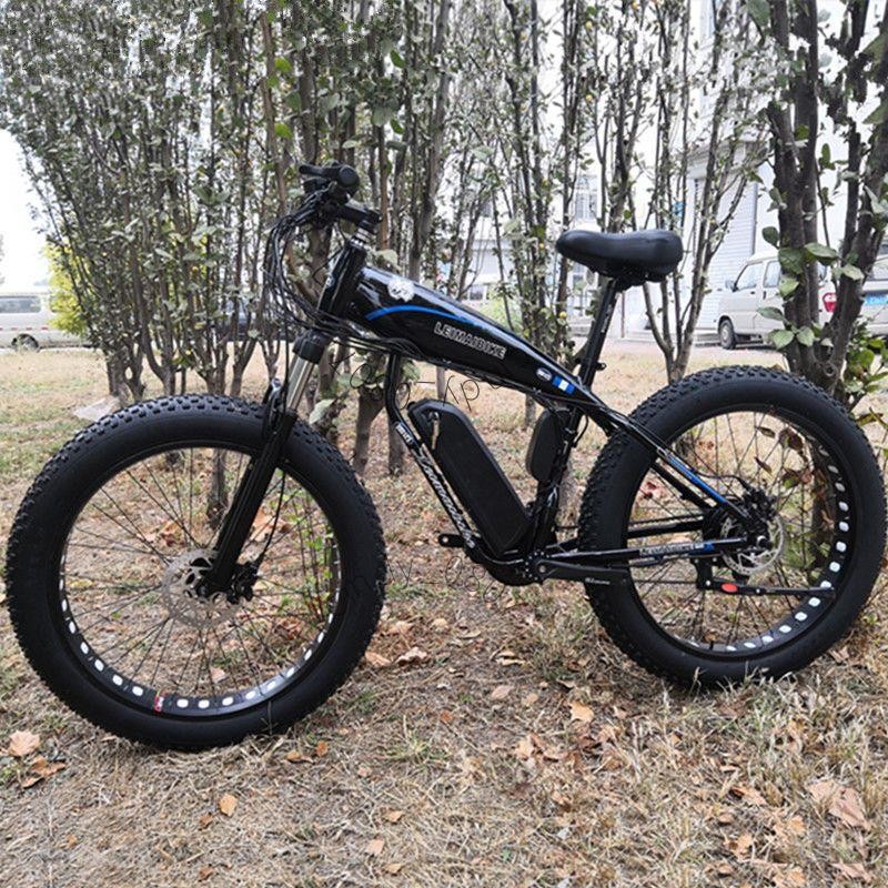 辛迪精選26寸沙灘助力山地車鋰電雪地自行車4.0胖胎電機鋁合金寬輪胎定制詢運費a