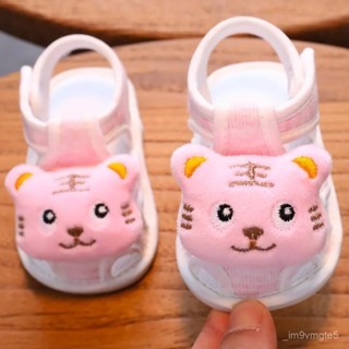 👶🏻新品熱銷🔥 寶寶學步鞋 嬰兒涼鞋 涼鞋 嬰兒鞋0-1嵗男女寶寶學步鞋軟底防滑魔術貼涼鞋棉麻不掉鞋夏新款 GZFD