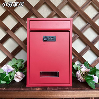 新款 信箱 別墅室外掛墻郵箱防水304不銹鋼信箱 白鐵信箱 戶外防水信報箱 包郵 密碼信箱室外壁掛家用報紙收納郵箱郵筒