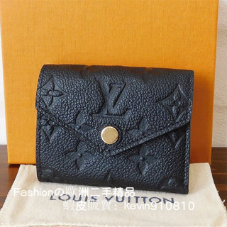 正品現貨 LV 路易威登ZOE 黑色 皮格 壓紋 三折零錢包 迷你 短夾錢包 M62935 女生皮夾
