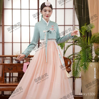 朝鮮洋裝 韓國洋裝 超僊延吉朝鮮族服裝女氣質宮廷風韓服禮服飄逸舞臺演出服高檔秋冬 IGCS