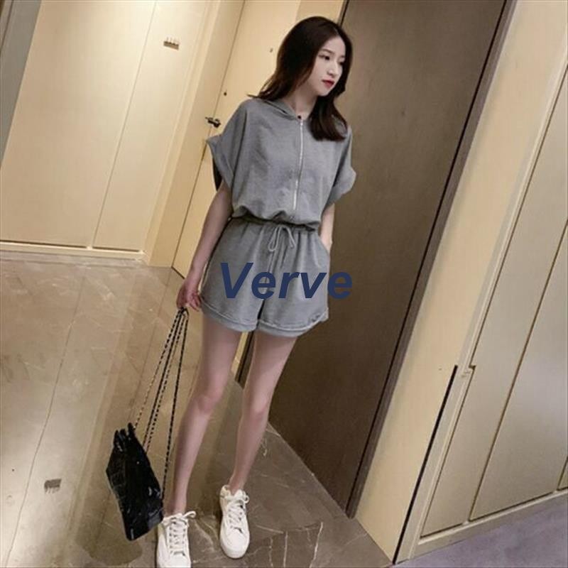Verve丨新款時尚顯瘦顯高連身褲女 高腰運動套裝女 連身衣女夏裝小個子