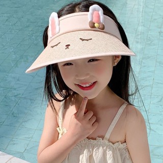 🌸臺灣低價🌸兒童太陽帽 兒童遮陽帽 兒童戶外帽子兒童可愛遮陽防曬帽子10太陽帽遮陽帽女童寶紫外綫空頂夏季多巴胺