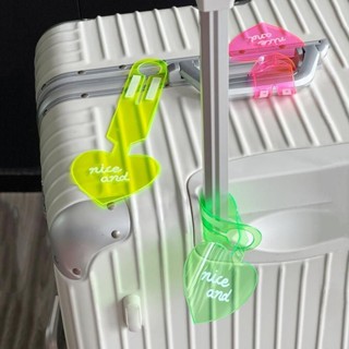 ✈寶島優選✈PVC熒光行李牌旅行箱吊牌 創意行李箱標識牌行李牌ins託運防丟掛