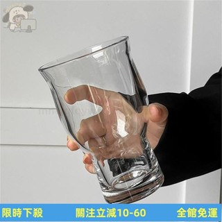 🔥全臺超低價🔥 ins風網紅寬口玻璃杯果汁杯冰美式咖啡杯酒杯啤酒杯飲品飲料杯子 WXMV