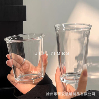 [ 楠選免運🔥]簡約玻璃杯ins反口咖啡杯水杯家用牛奶飲料杯奶昔奶茶杯咖啡杯子最殺價🔥