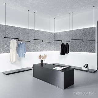 【🔥熱銷爆品】服裝店展示架吊掛鐵藝壁掛式掛衣架吊架上墻掛衣桿男女裝吊桿貨架衣帽架 婚紗架 陳列架 簡易衣架 曬衣架