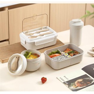 北歐風飯盒微波爐學生便當盒方形成人餐具食品收納lunchbox餐盒