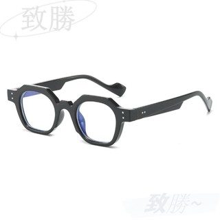 【臺灣出貨】多邊形韓版潮流眼鏡男女高階感ins粗黑框痞帥眼鏡 過濾藍光眼鏡 潮流眼鏡個性顯瘦文藝 運動眼鏡
