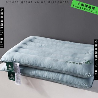 🔥臺灣出貨🔥 艾草抗菌助眠護頸椎成人超薄枕頭軟矮平傢用水洗不塌陷一對枕芯