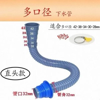 【拼全蝦皮最低價】 加厚洗臉盆洗衣機廚房水槽下水軟管排水管通用多口徑軟管通用型