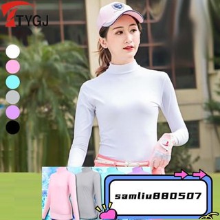 TTYGJ GOLF 高爾夫女士打底衣 功能服裝 長袖T恤 夏季冰絲防曬打底衫 舒適柔軟 女生上衣