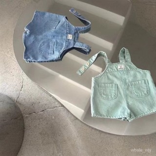 💕闆娘嚴選💕寶寶短褲 嬰兒牛仔背帶褲 男女寶寶透氣寬鬆褲 兒童清涼包屁衣 連體衣 嬰兒爬服 新生兒衣服C3