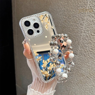 玉蘭花-鏡面蘋果18promax手機殼閃鑽防摔iPhone16pro 15 14 13 12新款防摔i17plus