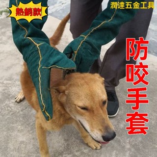 【可開票】防咬手套 防抓手套 訓狗手套 寵物防撕咬手套 防蜂手套防蛇貓鼠咬手套全牛皮加長款手套安全防護適用於幼犬小貓等