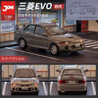MITSUBISHI Jkm1/64 三菱藍瑟 EVO 4 JDM 合金汽車模型玩具男孩生日禮物兒童玩具汽車收藏