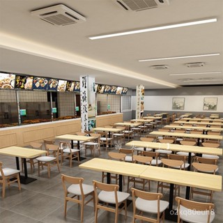 公司學校單位食堂酒店實木桌椅子美食城小吃店一桌四椅餐桌椅組閤麥當當家居