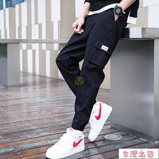 全網最低🔥【新款】夏季青年工裝褲 少年寬鬆束腳運動褲 學生褲 休閒褲 男士大尺碼裝
