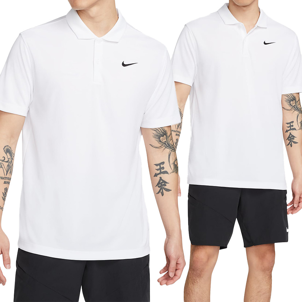 Nike Polo Solid 男款 白色 運動 休閒 上衣 高爾夫 網球 排汗 Polo衫 短袖 DH0858-100