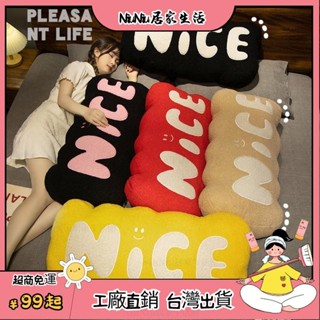 臺灣出貨⭐nice寢室靠枕床頭客廳靠墊枕頭軟綿綿超軟抱枕睡覺長條飽滿可拆洗