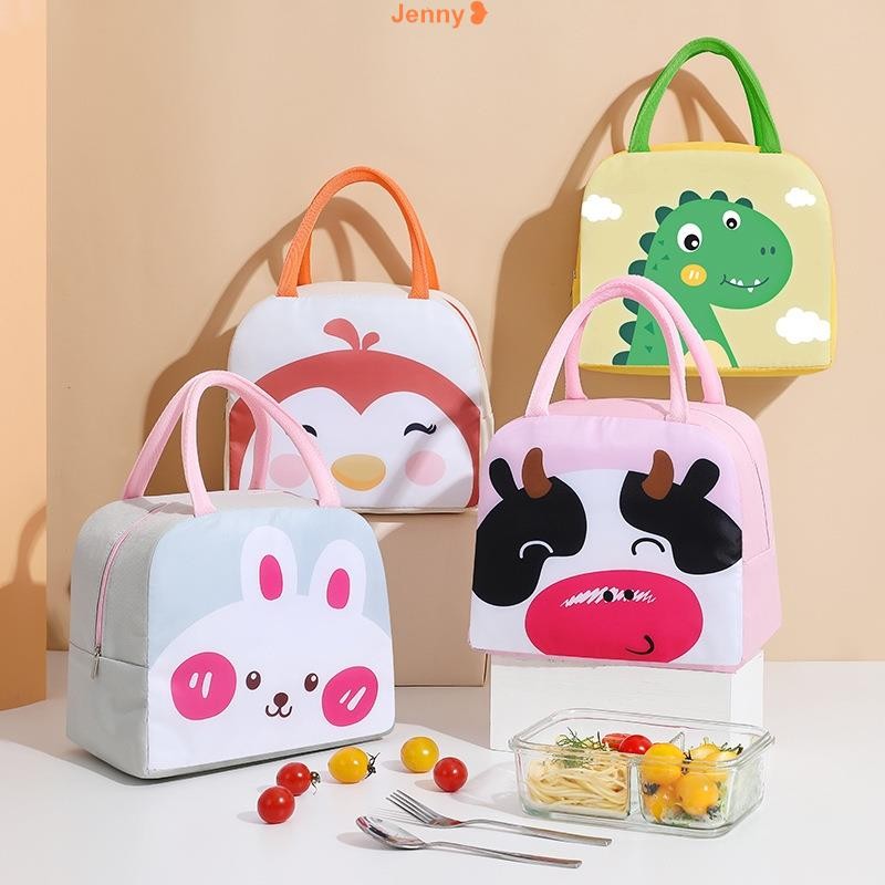 台灣發貨【免運】Jenny 可愛卡通便當包 可愛日式卡通飯盒拎包 飯盒保溫袋 戶外露營野餐鋁箔飯盒袋 上班上學飯盒保溫包