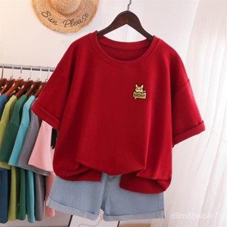 M-6XL 臺灣出貨 女上衣 大尺碼短袖 寬鬆上衣 短袖T恤女 大尺碼上衣 寬鬆T恤 卡通上衣 印花 T恤 大碼短袖