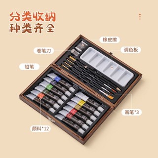 174件套水彩染料畫畫蠟筆兒童顏料可水洗無毒高階繪畫工具全套裝