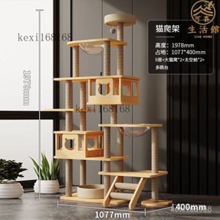 免運🚛大型貓爬架 貓抓闆 太空艙緬因貓爬架 幼貓大貓一體跳臺 四季貓咪爬架
