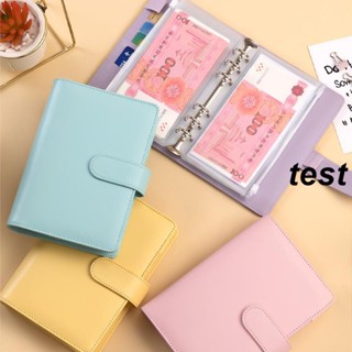 臺灣發貨 A6 單色活頁夾拉鍊袋,用於 DIY 日記錢夾收納袋筆記本存儲現金信封票據儲存套裝
