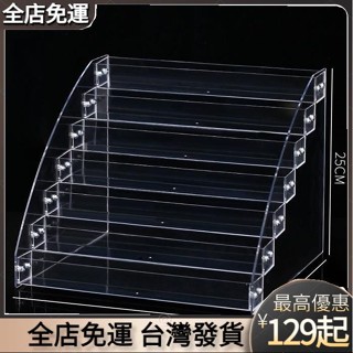 ⋞桃園發出⋟ 階梯展示架 咕卡 展示架 亞克力 置物架 手賬貼紙立牌手辦收納盒透明多層階梯式