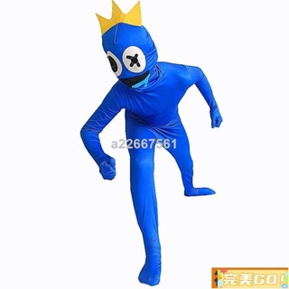 完美🔥萬聖節服裝 兒童成人角色扮演服裝 彩虹朋友ROBLOX Cosplay連身衣面具 遊戲人物裝扮cos衣服 藍色小