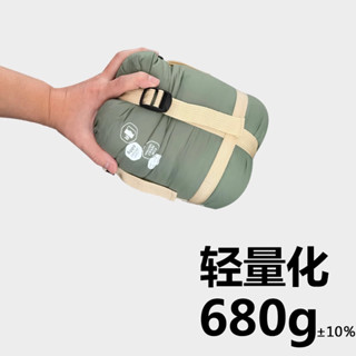 露營 登山 旅行睡袋 可伸手加厚 超輕 信封式帶帽成人睡袋 挪客 拚接 羽絨睡袋 迷你 輕巧 便攜 野營 戶外 NHM