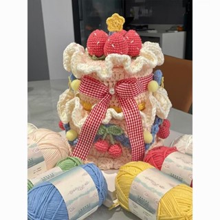 【熱賣🔥】毛線 diy 送閨蜜 雙層蛋糕收納盒 生日禮物 材料包 手工 意義 編織 創意 送朋友 紀念 鉤針