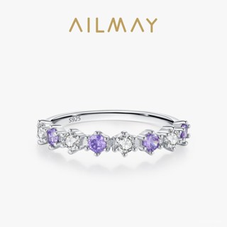 AILMAY✨正品授權✨香港直發輕奢S925純銀新款優雅香芋紫鑲鑽戒指時尚溫柔氣質精緻送女友禮物 女生戒指 韓版戒指