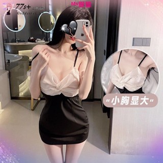🔥C甄品🎀情趣內衣情趣角色服 性感深V露胸褶皺透視網紗緊身舒適吊帶睡裙短裙秘書OL制服套裝 居家服女 露出南半球 小