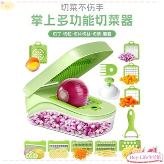 多功能切菜器 九合一切菜器 不銹鋼切菜器 附護手器 切菜神器 土豆擦絲切片刨絲器 磨蒜頭 家用 胡蘿蔔絲板HL