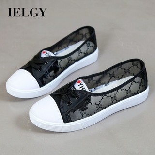 IELGY 2025 夏季網眼鞋百搭透氣涼鞋爆款淺口鞋女防滑帆布鞋