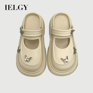 IELGY 新款蝴蝶純色可愛厚底拖鞋女夏季eva防滑高度