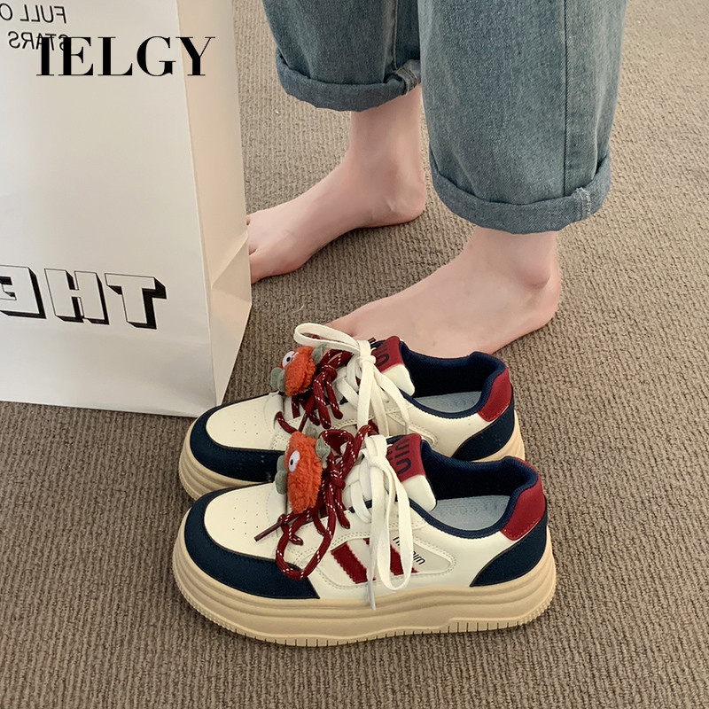 IELGY 女士新款百搭白色休閒運動鞋