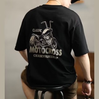 美式復古印花短袖T恤男 夏季新款 ins潮牌 寬鬆休閒 大碼 短t 男士 痞帥 百搭 打底上衣（HLT438）【壹號站】