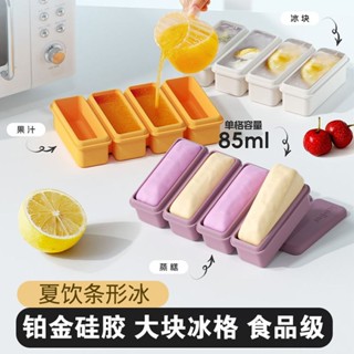 💥挑戰最低💥 食品級冰塊神器製冰模具家用矽膠冰格帶蓋長條威士忌冰箱食盒方形