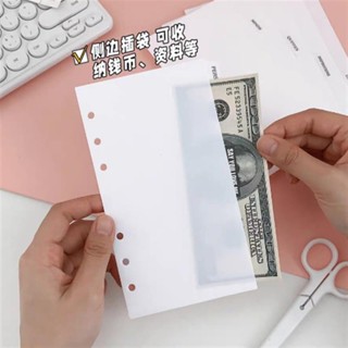 精美文具🎉【索引活頁收納袋】手賬本A5A6A7活頁殼分類索引夾層pp袋 本子收納素材貼紙整理歸類
