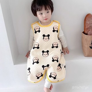 [本土倉24H]【1017人收藏】嬰兒無袖睡袋寶寶背心式防踢被夏季春秋兒童連體馬甲加厚護肚保暖