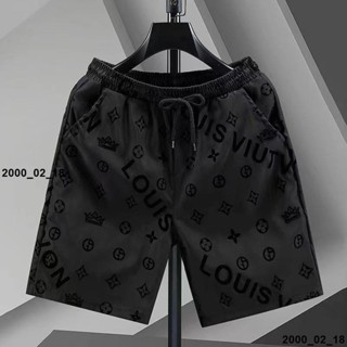 🔥熱銷🔥沙灘褲 植絨立體字母LOU 韓版休閒五分 男生短褲