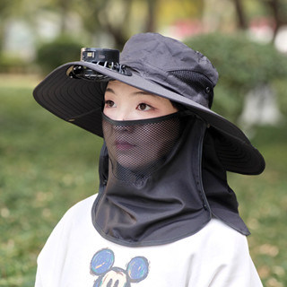 ✨防曬帽 登山帽 太陽帽 帶風扇帽 男士釣魚風扇帽 充電帽 夏季女幹活帽 戶外遮陽帽 防曬帽