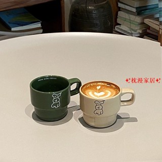 桃園出貨 禮盒裝日式醜萌小狗馬克杯子小紅書同款情侶咖啡杯耐高溫陶瓷水杯牛奶杯