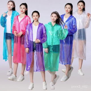 特價熱賣🔥【顯瘦顯型】時尚彩色連帽雨披成人防水雨衣戶外女款長衣中長款徒步運動防雨